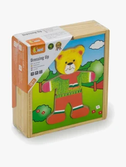 Trælegetøj|Babylegetøj-VIGA Trækasse med Bjørn
