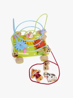 Trælegetøj-VIGA Træklegetøj med Kuglebane og Drejehjul