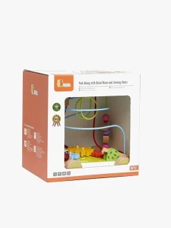 Trælegetøj-VIGA Træklegetøj med Kuglebane og Drejehjul