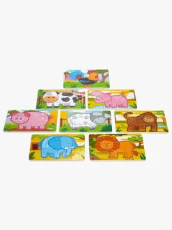 Spil & Puslespil-VIGA Træpuslespil m. Dyr, 2-pak, 8x12 Brikker