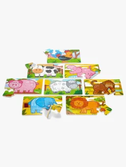 Spil & Puslespil-VIGA Træpuslespil m. Dyr, 2-pak, 8x12 Brikker