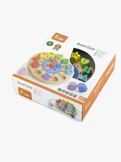 Trælegetøj|Babylegetøj-VIGA Træpuslespil Ur