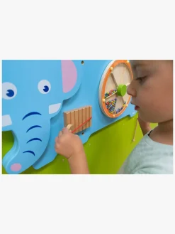 Babylegetøj-VIGA Væglegetøj Elefant Blå/Flerfarvet