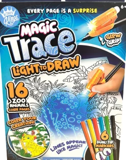 Kreativt Legetøj-WeCool Magic Trace Light To Draw Malesæt Take me to the Zoo