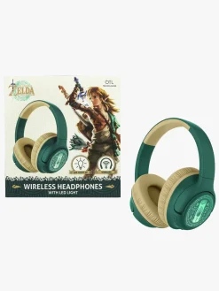 Elektronik & Media-OTLTechnologies Zelda Høretelefoner Trådløse med LED Sharing AUX Grøn