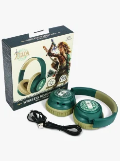 Elektronik & Media-OTLTechnologies Zelda Høretelefoner Trådløse med LED Sharing AUX Grøn
